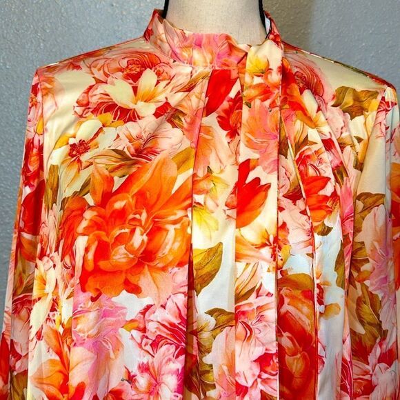 NEW Mac Duggal  leena floral print high neck women’s flowy mini dress size 4 - Picture 5 of 14